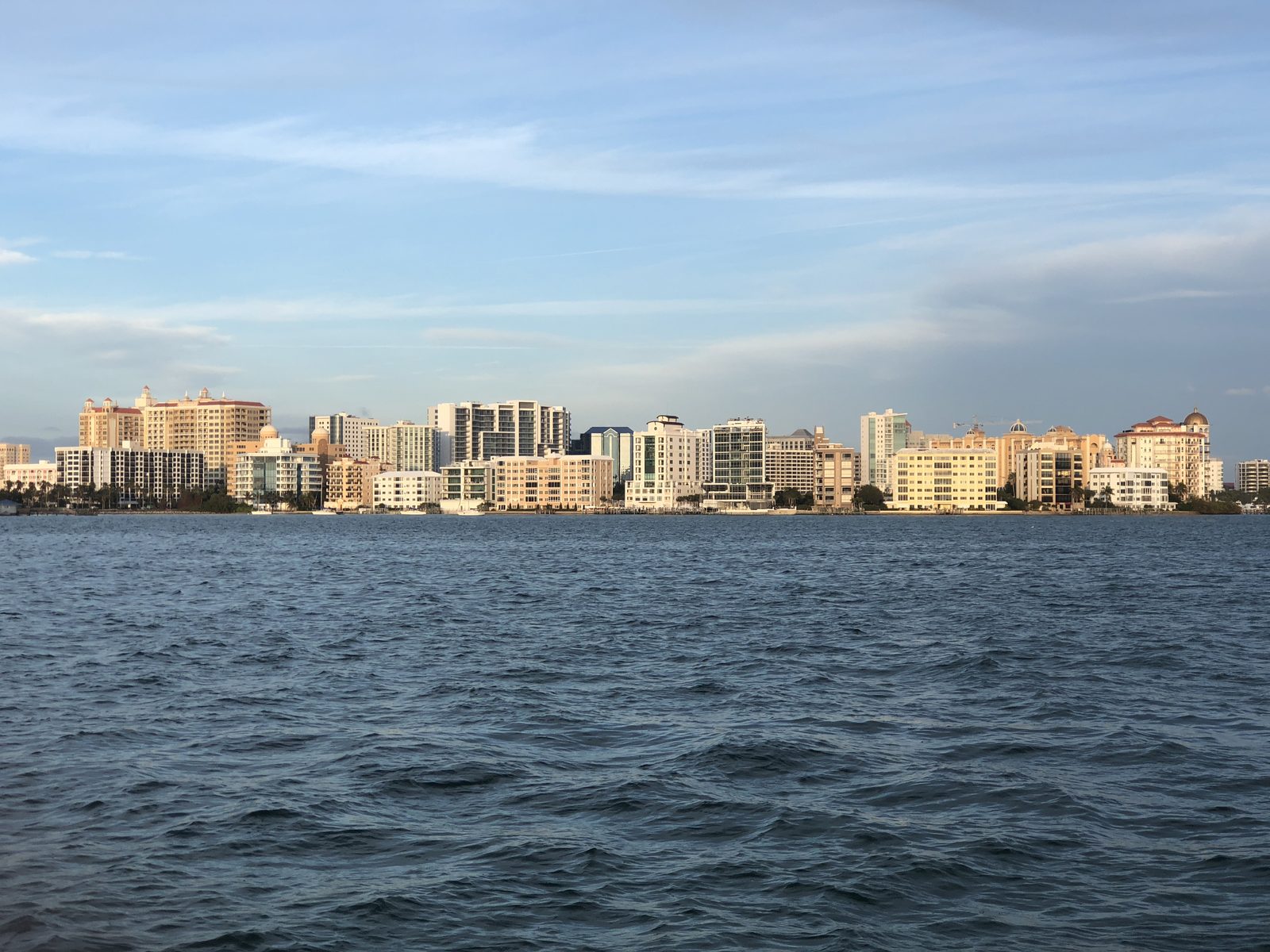 Downtown Sarasota, Florida skyline at dusk